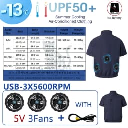 Summer 3 Fans 4 Fans Air Conditioning Cooling Vest Men Women Outdoor Jacket Sun Protection Windbreaker Travel Fishing Sports