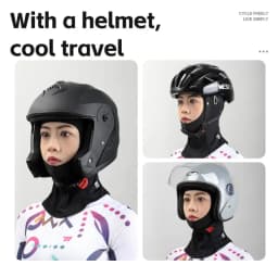 WEST BIKING Ice Silk Full Face Balaclava UPF50+Sun Protection Neck Guard Cycling Mask Breathable Quick Dry Headgear with Glasses