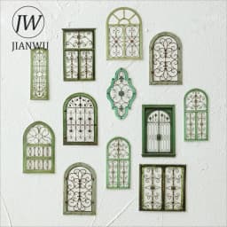 JIANWU Vintage Baroque Window Landscape Material Collage Scrapbooking PET Sticker Creative DIY Journal Stationery