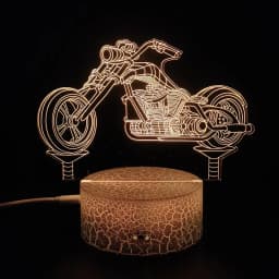 3D Lamp Motorcycle Mountain Bike Led Night Light Usb Cable Battery Colorful Nightlight Bedroom Decor Birthday Gift for Boys Man
