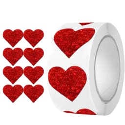 500Pcs Red Pink Heart Stickers for Valentines Day Wedding Gift Packing Bag Packaging Labels Love Scrapbooking Diy Stickers
