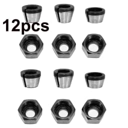 6/8/12pcs Router Collet Chuck 6mm 6.35mm 8mm High Precision Trimmer Collet Adapter for Woodworking CNC Engraving Trimming Carvin