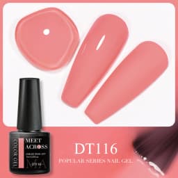 MEET ACROSS 7ml Orange Red Pink Gel Nail Polish Laser Sparkling Soak Off Semi Permanent Nail Art UV Gel Varnishes Spring Summer