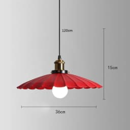American Retro Red Pendant Lamp Led E27 Industrial Style Lighting Hot Pot Barbecue Modern Iron Art Restaurant Decor Lighting