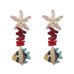 Cute Octopus Earrings Creative Glass Octopus Long Drop Earrings Unqiue Marine Series Design Earrings Wholesale Custom Packaging