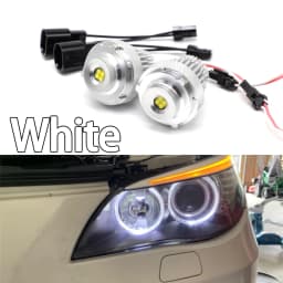 100W Angel Eye DRL light (Daytime Running Lights) for BMW 5 Series E60 E61 LCI Halogen Headlight 2007-2010 - White or Yellow