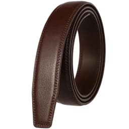 High Quality 3.0-3.1cm Width No Holes Leather Belt Without Automatic Buckle Luxury Brand Mens Ratchet Belts Black Brown