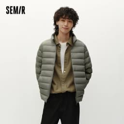 Semir Men Down Jacket Lightweight Build 90 Percent Down Fill Stand Collar 2026 Winter Warm Insulation Cold Weather