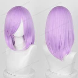 Anime 40cm Medium Basic Synthetic Bang Blond Cosplay Wig Black White Red Pink Green Brown Gold Blue Women Heat Resistant Hair