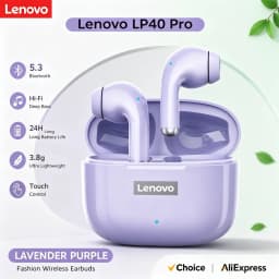 Lenovo LP40 Pro TWS Wireless Headphones Bluetooth 5.4 HiFi Stereo Earphones Gaming Sports Touch Control HD Call With Mic Earbuds