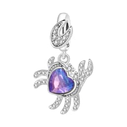 Blue Charm 925 Sterling Silver Ocean Pearls Betta Fish Pendant Birthday Party Gift for Women Bracelet Necklace DIY Beads Jewelry