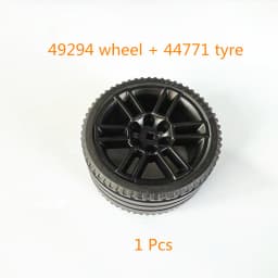 Buildings Blocks 49294 Wheel 56mm D. x 34mm High-Tech Racing Medium 6 Pin Holes For 44771 Tyre 68.8 x 36mm Collections MOC Set