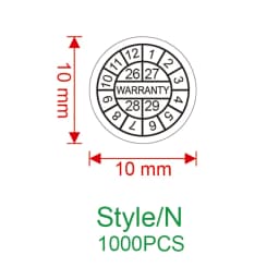 1000pcs new round 8/10mm rectangular 11X6mm computer /Ipad/ Electronics warranty label Fragile seal sticker can be customized
