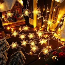 Snowflake String Garland Fairy Lights USB/Battery Powered Christmas Tree Holiday New Year Bedroom Decoration Lamps