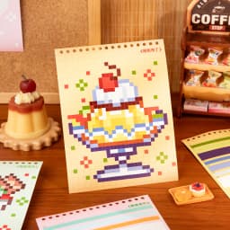 JIAMEI 20sheets Bean Workshop Series Kawaii Cartoon Pixel Collar Sticker Book Creative Handmade Scrapbook Stationery Stickers