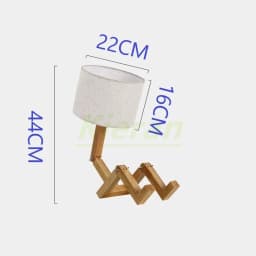 Nordic Modern Solid Wood Doll Led Table Lamps Bedroom Study Bedside Desk Lights Living Room Decorative Wooden People Floor Lamps