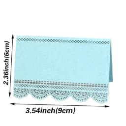 50pcs Flower Laser Cut Table Name Place Cards Lace Name Message Setting Card Greeting Wedding Card Baby Shower Party Favor Decor