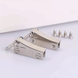 2pcs Metal Side Clip Bag Buckle Bag Connector Clip Purse Hardware Suspension Connector Buckle Detachable with D Ring