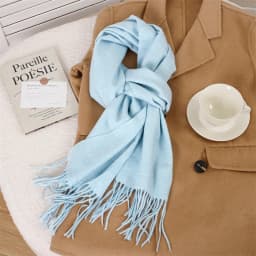 70Color Solid Winter Women Scarf Warm Thicken Cashmere Shawl Outdoor Tassels Pashmina Lady Wrap Windproof Scarves Fashion Luxury