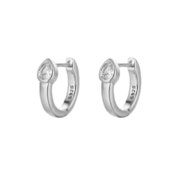 Gold Silver Color Simple Huggies Full Rainbow Zircon Hoops Earring for Women Fashion Drops Piercing Pendiente Ohrringe Jewelry