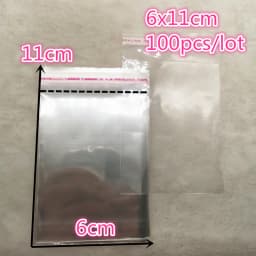 100pcs/lot 4x6cm--14x14cm Various Models Poly Bag Transparent Opp Plastic Bags Self Adhesive Seal Jewellery Making Packaging Bag