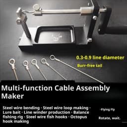 Wire Bending Steel Wire Bending Machine&Coiling Tool – Slow Pitch Jig Fly Tying Bait Making and Reel Winding All-in-One Kit