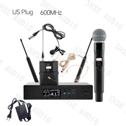Qlxd B58 Headband Lavalier Professional Wireless Microphone Set Stable Transmission Suitable for Stage Performance Equipment