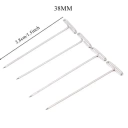 50/100Pcs 27/32/38/45/50MM T Pin Needles Wig Making T Pins for Blocking Knitting Assorted Sizes T-Pins Stainless Steel