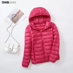 Ultra Light White Duck Down Jacket for Women, Warm Coat for Lady, Female Hooded Parka, Plus Size, 7XL, Autumn and Winter 2024
