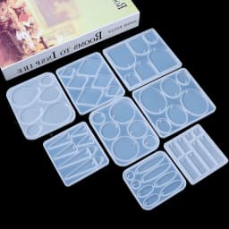 1pc Geometric Earring Pendant Silicone Mold Epoxy Resin Mould For DIY Ornaments Necklace Charms Jewelry Making Tools Accessories