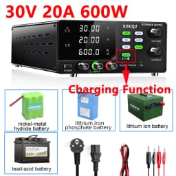 Professional Battery Charging Lab DC Power Supply 30V 60V 120V Adjustable Laboratory OCP OUTPUT 12V 10A Electric Vehicle Charger