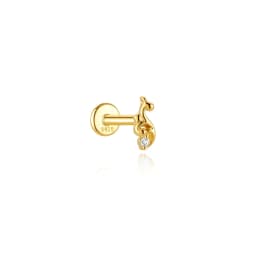 Aide 925 Sterling Silver 1pc Geometry Multi Piercing Stud Earrings For Women K Gold Simple Elegant Tassel Jewelry Gift Pendiente