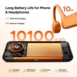 DOOGEE S200 Rugged Phone 48GB + 256GB Dimensity 7050 6.72" 120Hz Display 100MP Camera 10100mAh Battery NFC Android 16 Smartphone