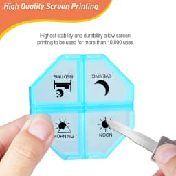 Pill Organizer 4 Compartments 7 Days Portable Travel Weekly Tablet Drug Case for Vitamin Medicine Dispenser Pills Storage Box
