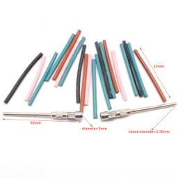 20pcs Mixed Rubber Points Polisher Pillar Wheels with 2pcs Mandrel Jewelry Polishing Grinding Tool