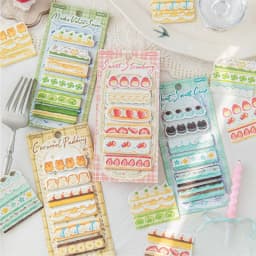 180pcs Dingding Cake Shop Series Kawaii Cake Appearance Message Sticker Index Creative Student Stationery Scrapbook Sticker