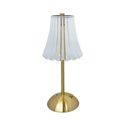 Rechargeable Touch Table Lamp 3 Colors Dimmable Artificial Crystal Lamp Portable Night Light for Bedroom Living Room Restaurant