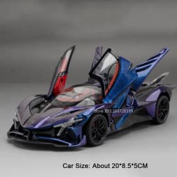 1:24 Eldorado EVO Miniature Toy Sports Car Models Alloy Diecast Sound Light Doors Opened Pull Back Sports Cars for Boys Gifts