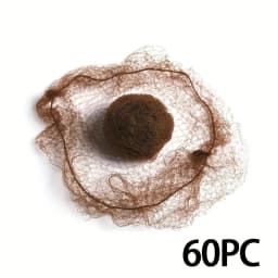 60Pcs Durable Nylon Hair Net For Bun Hair Hair style Tool Black Beige Brown 5Mm Hair Net For Wigs Mesh Hair Styling Hairnets