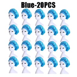 High Elastic Satin Solid Sleeping Hat Hair Care Bonnet Nightcap Multi-color Reusable Women Home Sleeping Cap Accessories