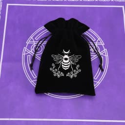 1Pcs 13x18cm Tarot Storage Velvet Bag Drawstring Pocket Board Game Card Embroidery Package Witchcraft Supplies for Altar Tarot