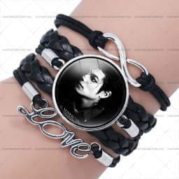 80S Superstar Michael Jackson Time Gem Necklace King of Pop MJ Neck Chain Vintage Men Women Wristband Fashion Charms Accessories