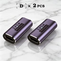 UGOURD 40Gbps Extension Cable Adapter USB C Male to USB C Female Adapter Angled Type C to C Converter 240W With Indicator Light