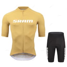 2027 Sram Pro Cycling Jersey Sets Men Bib Shorts Bicycle Short Sleeve Bicicleta Clothing Bike Maillot Ciclismo Hombre Black Sets