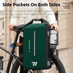 WEST BIKING 25L Multifunctional Cycling Backpack TPU Waterproof Moutain Bike Rear Side Pannier Bag Reflective Bicycle Travel Bag