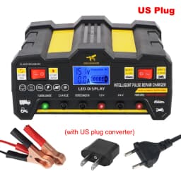 600W Car Battery Chargers 12V 12A / 24V 9A Output Quick Charging Intelligent Automatic Pulse Repair Battery Charger US EU Plug