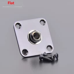 Flat / Curved Stainless Steel Jack Plate( Made in Japan by GOTOH) With Epi Output Jack(made in korea) For Electric Guitar Bass