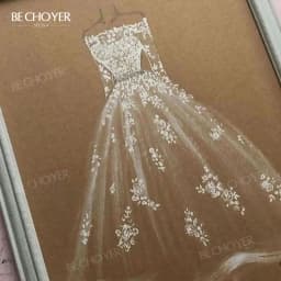 Wedding Dress FOR 06 Customized H-Quality Bride Gown BECHOYER 2027 New Fashion Appliques DZ Princess Customized Vestido De Noiva