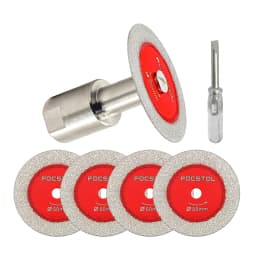 FOCSTOL Diamond Cutting Disc Glass Jade Crystal Tile Marble Saw Blade Brazed Glass Engraving Round Shank Mini Saw Blade