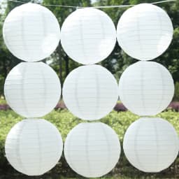 4-6-8-10-12-14-16-20 Inch White Round Chinese Paper Lantern for Wedding Birthday Party Decoration Bedroom Hanging Paper Balls